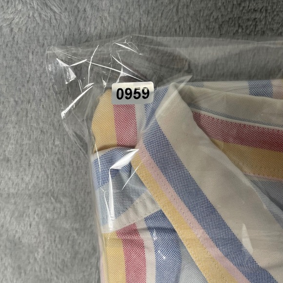LL Bean Button Down‎ Shirt Women XL Multicolor Striped Pastel Top Blouse Classic - Picture 9 of 9